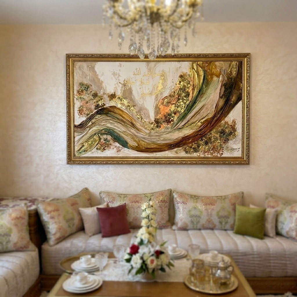 Tableau abstrait panoramique