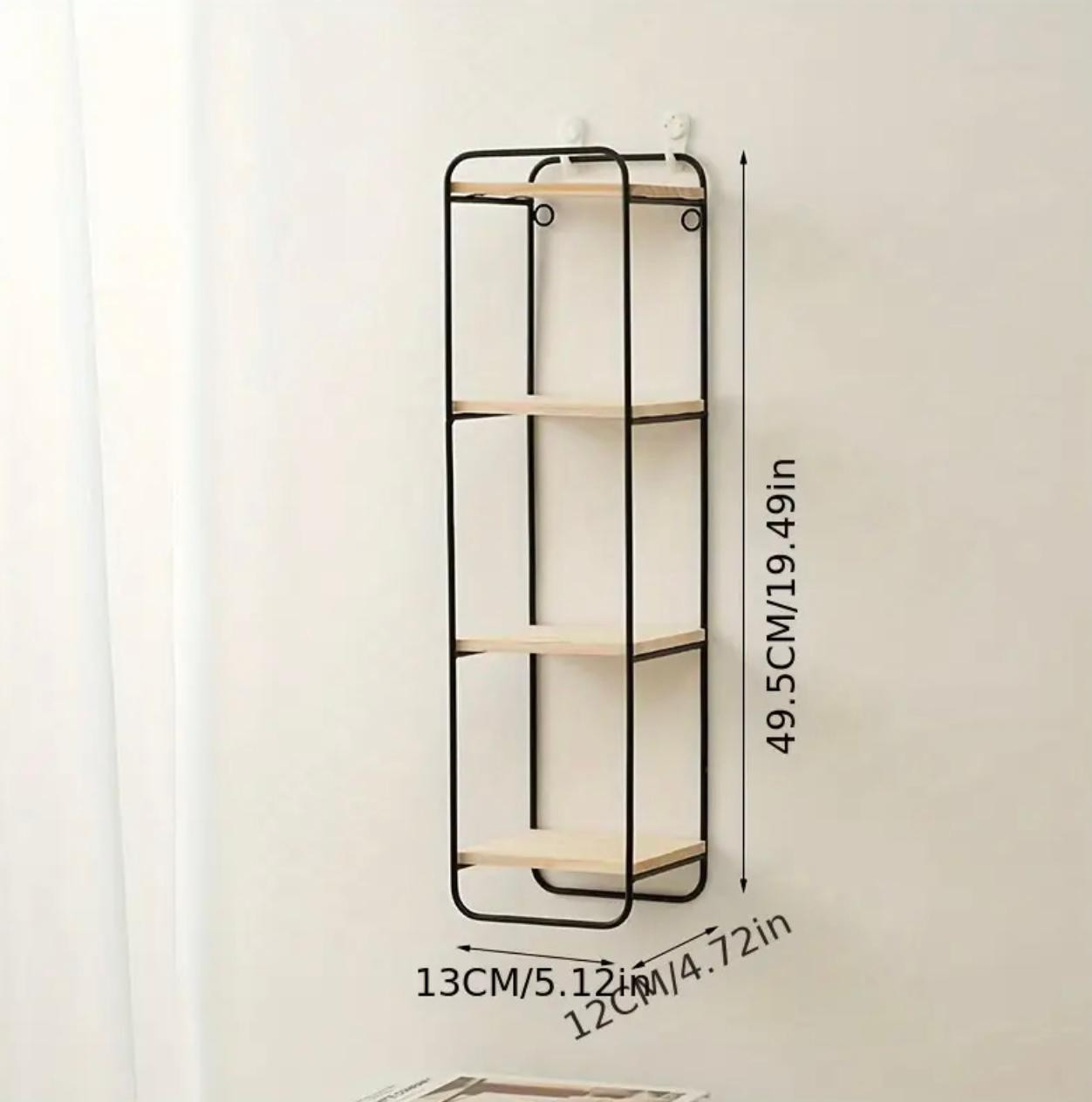 2 étagères de rangement murales à 4 niveaux en métal de style nordiqu - Image 4