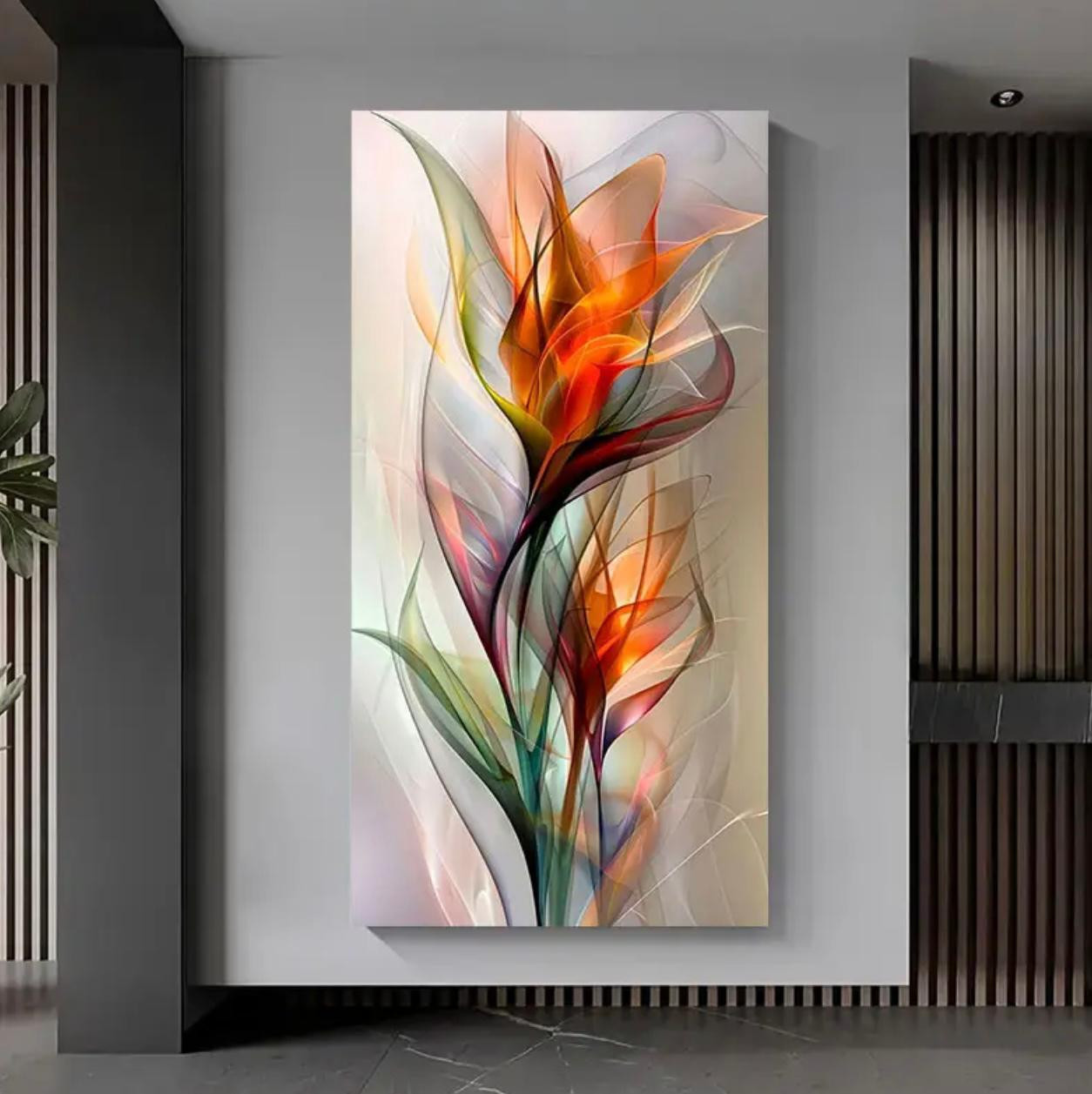 Peinture sur toile florale abstraite moderne extra large - Image 1