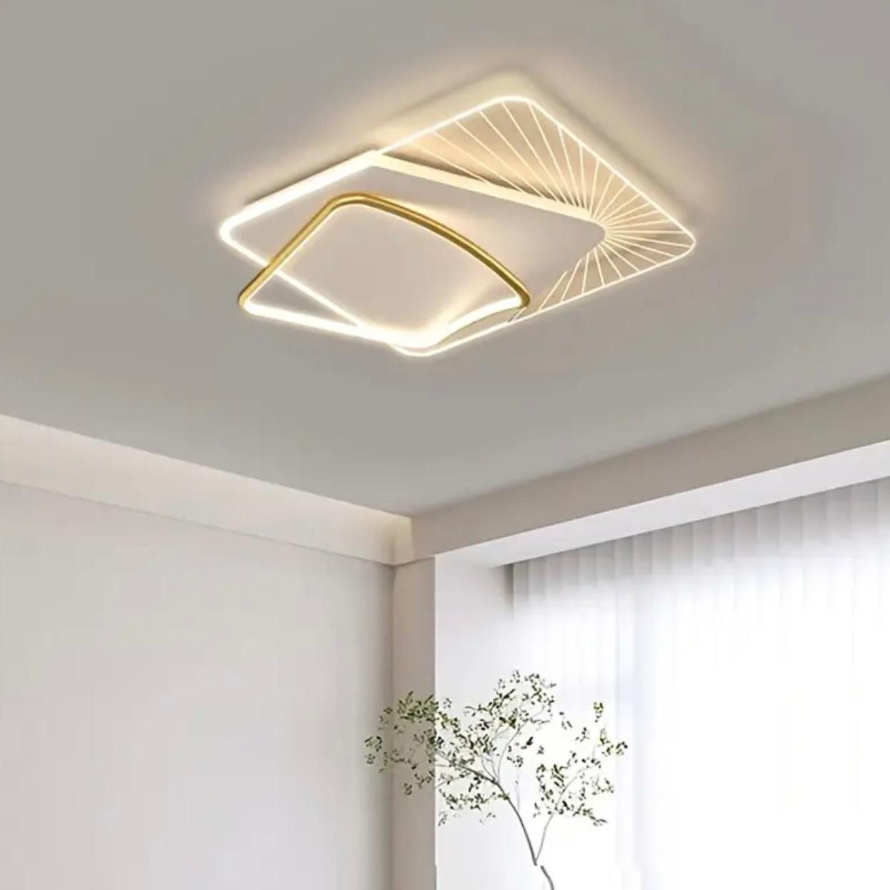 Plafonnier LED moderne d'inspiration nordique avec conception de fissure de glace - Image 2