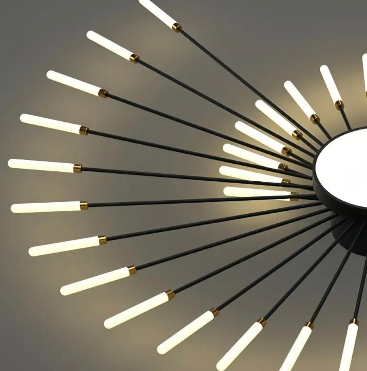 42 lumières LED composées d'un lustre LED de feux d'artifice tourbillonnant, plafonnier haut de gamme - Image 3