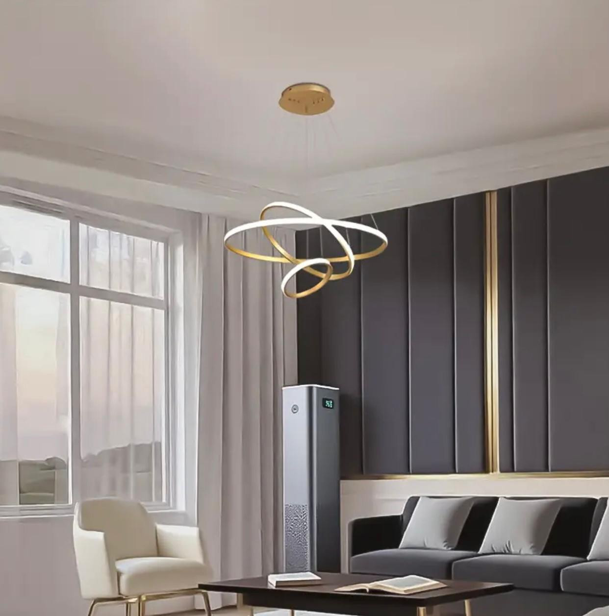 Luminaire suspendu circulaire à LED à dimmable moderne