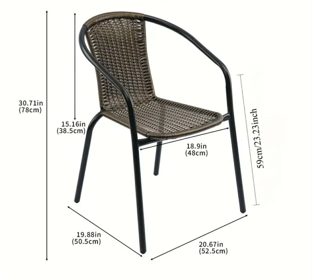 Table d'extérieur avec deux et quatre chaises pour le jardin, la terrasse ou la détente à l'heure du thé - Image 1