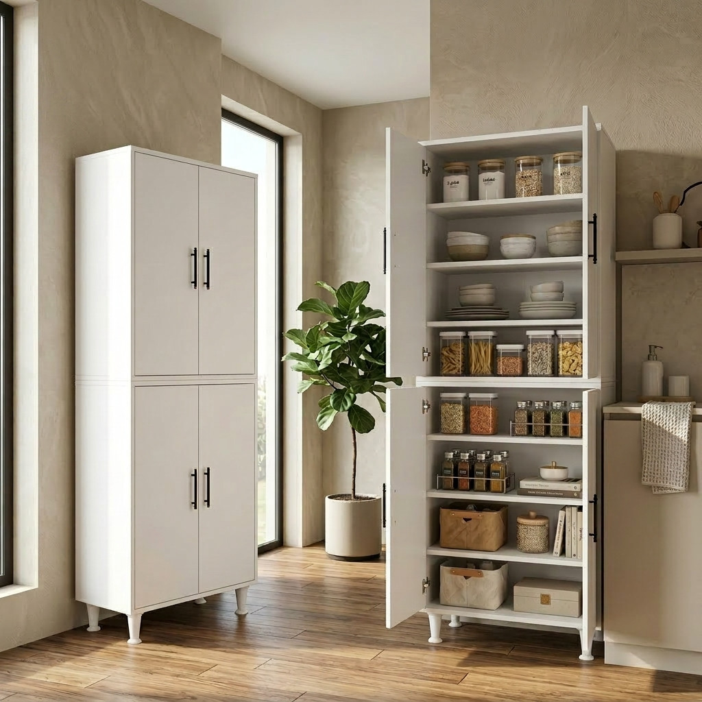 Armoire Multi Usage Moderne Blanche