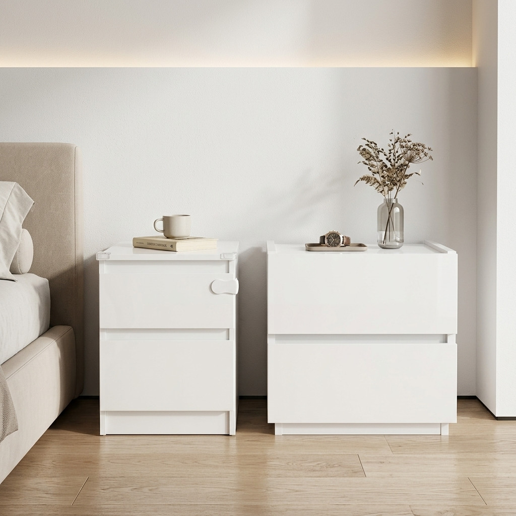2 table de chevet convertible en commode