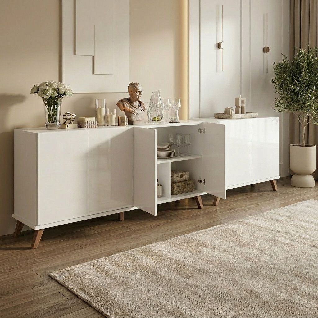Console Buffet Moderne Blanche