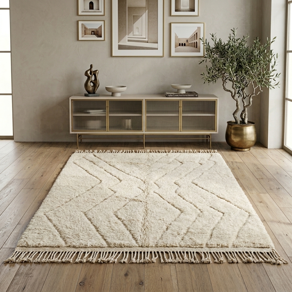 Tapis berbère géométrique symétrique