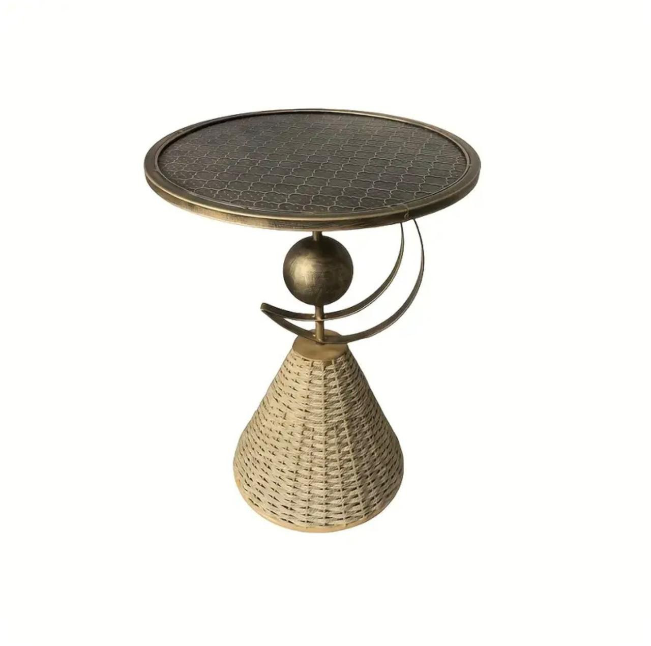Ensemble de sous-verres en métal tissé à la main avec tissage de corde - Image 3