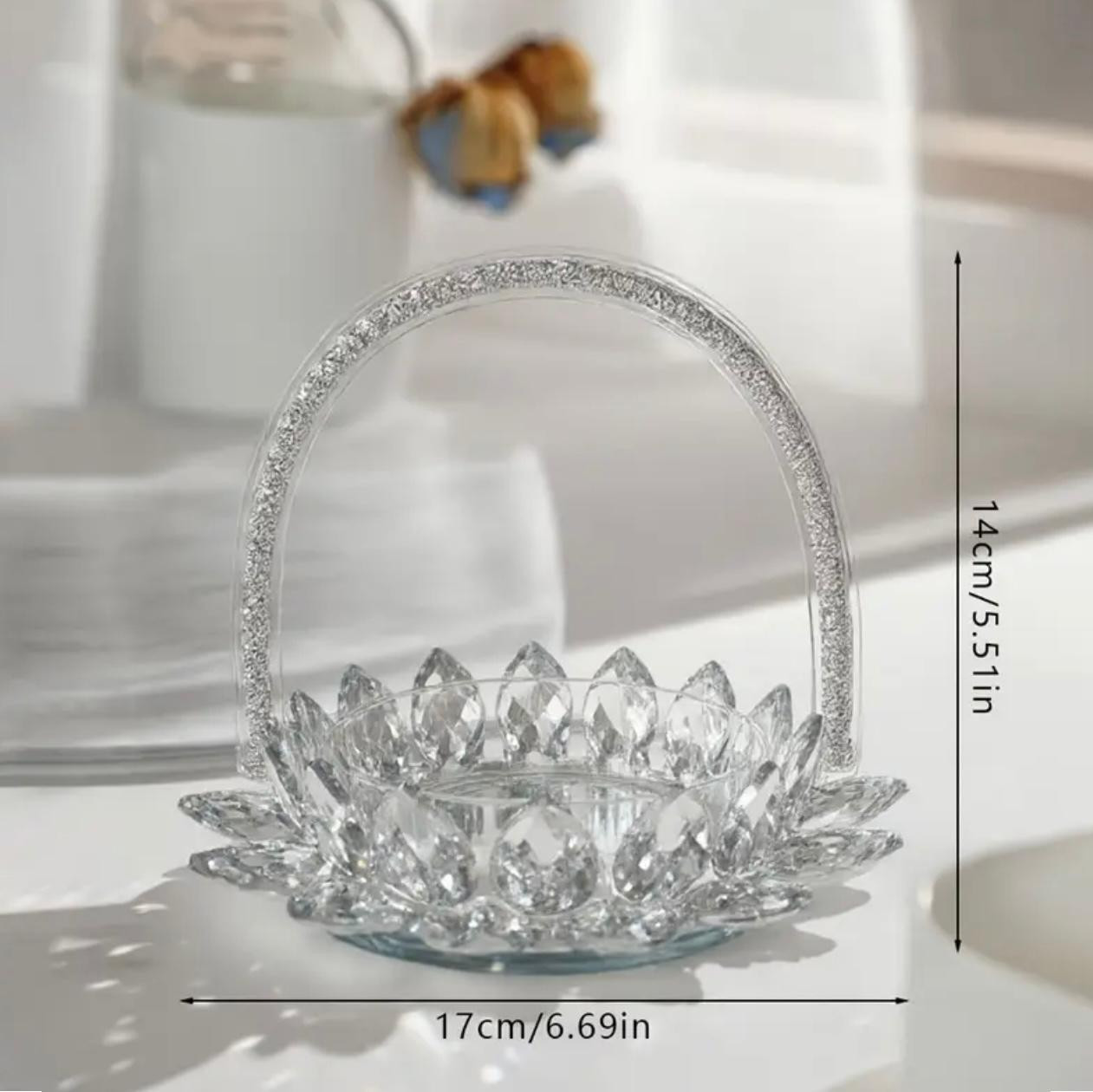 Nouveau panier de fleurs en cristal exquis- ornement pour femmes - Image 3