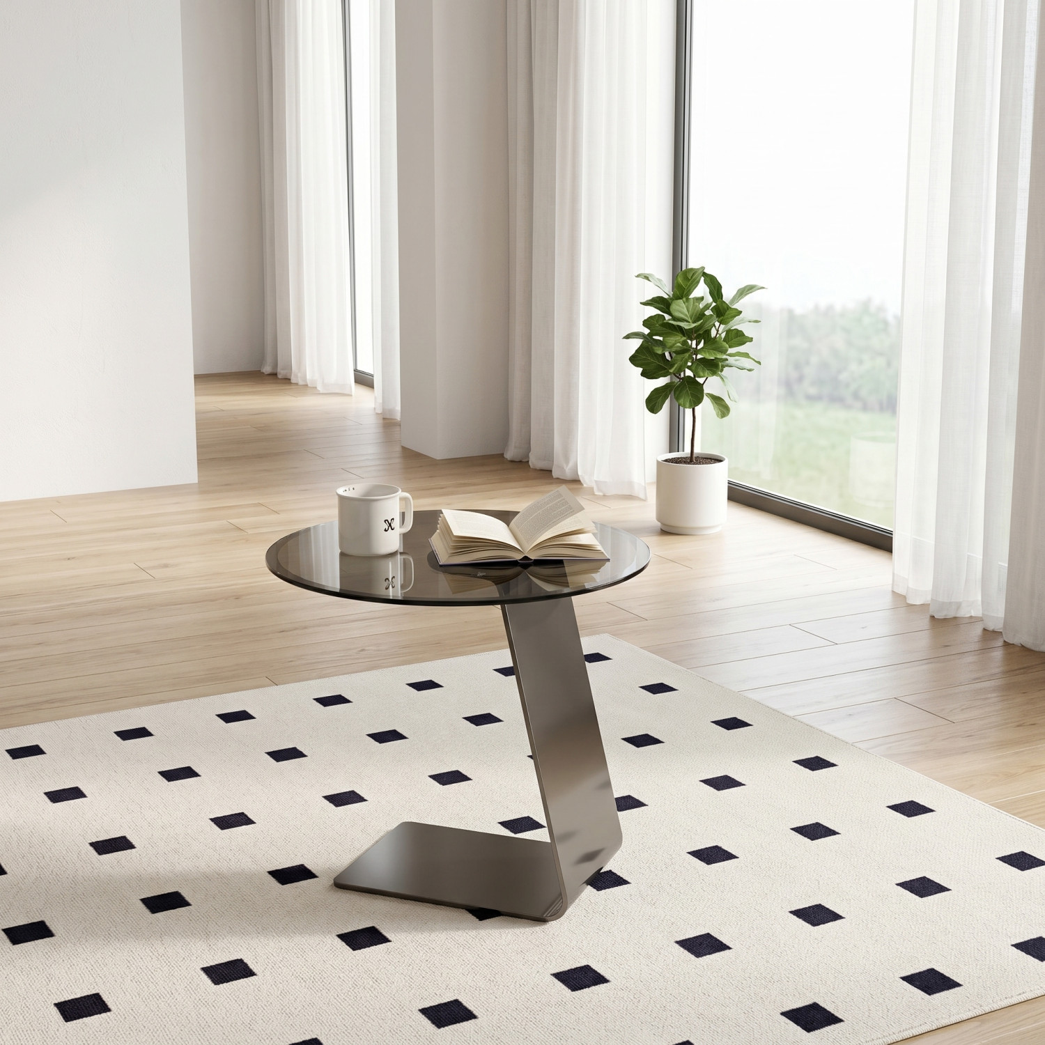Table d'appoint contemporaine — Audace et élégance en un seul détail