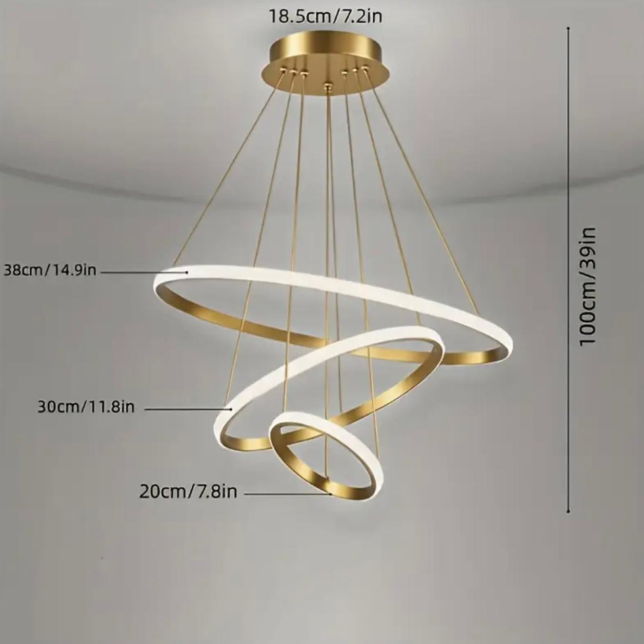 Luminaire suspendu circulaire à LED à dimmable moderne - Image 4