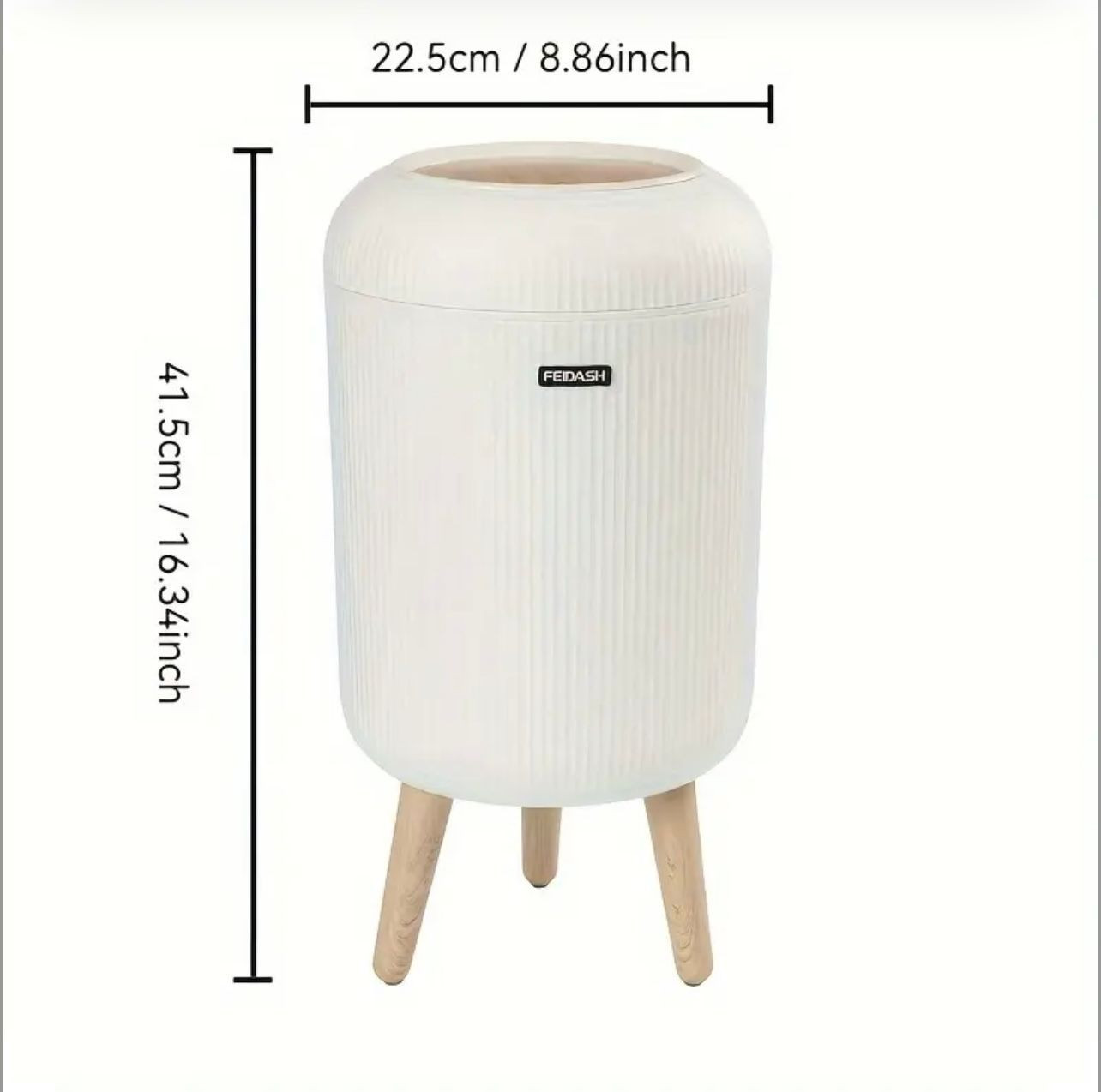 Paquet de 2 poubelles modernes avec couvercle Push-to-Close - Poubell. - Accessoires - Image 5 - Livraison Maroc