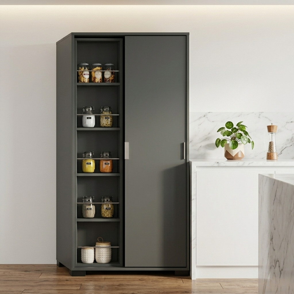 Armoire Pantry Moderne Anthracite