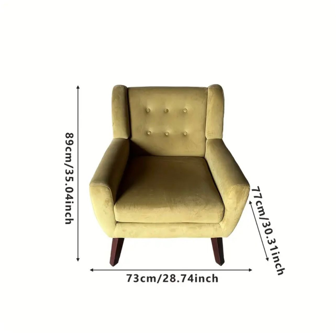1pc Fauteuil simple minimaliste moderne, chaise de canapé confortable et pratique - Image 4