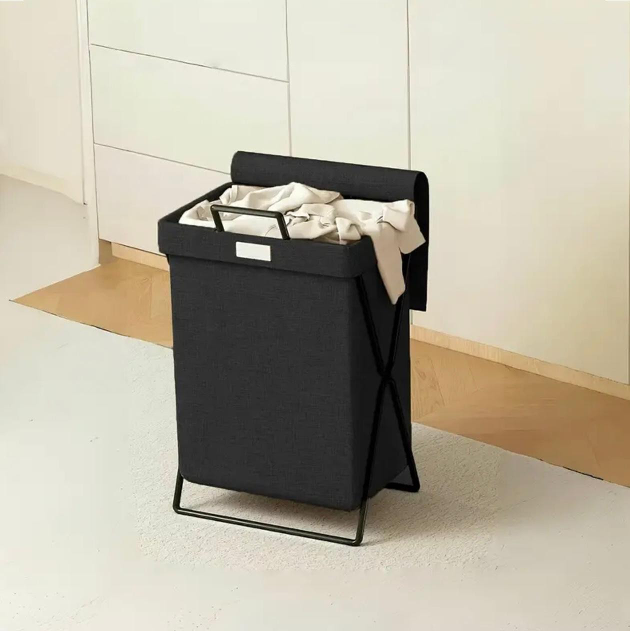 Panier de rangement pliable robuste avec cadre en métal robuste - Image 4