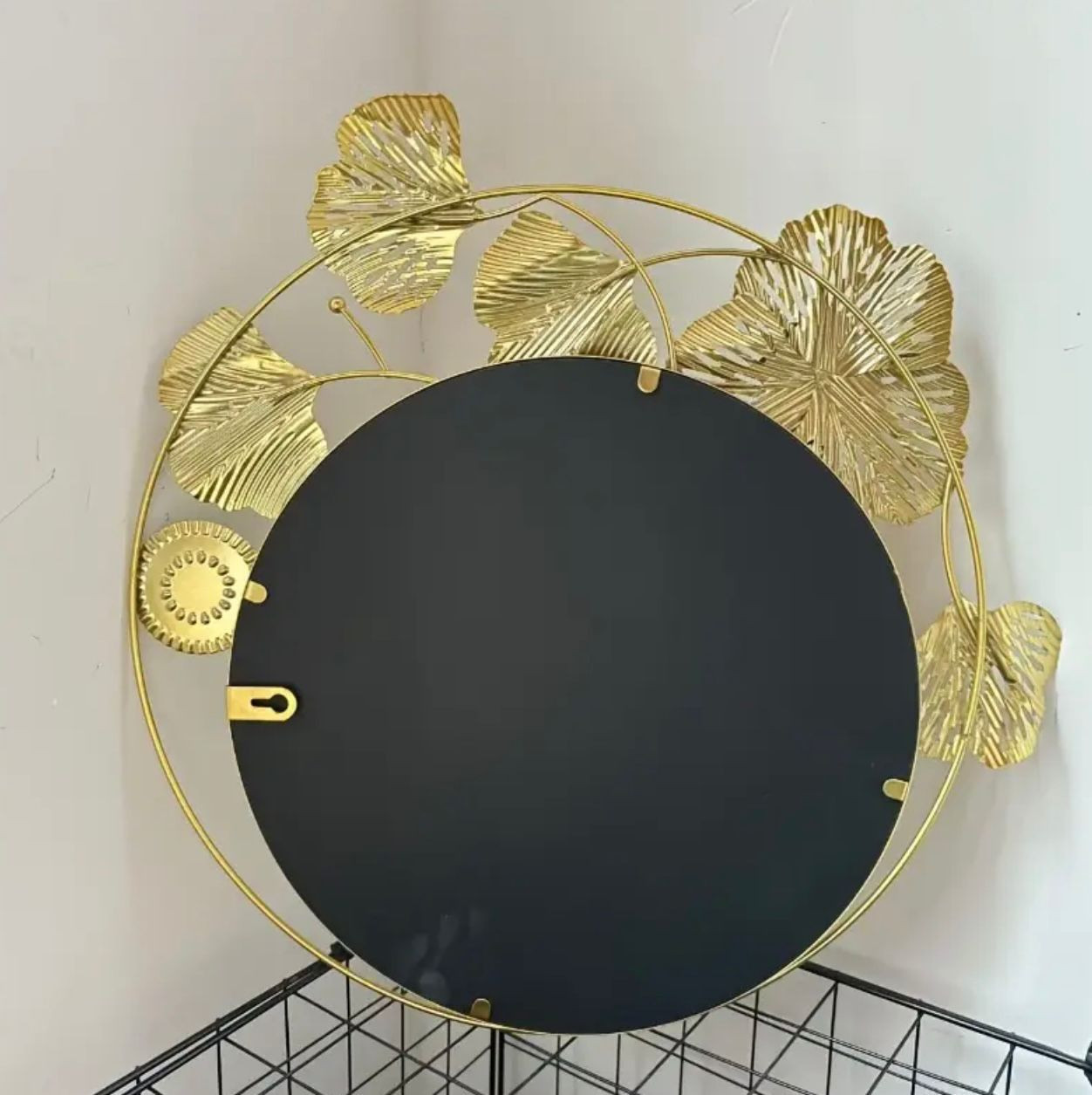 Nouveau style européen style moderne personnalité or chambre à coucher salon porche mur tenture décoration miroir fond mur maison décoration douce - Image 3