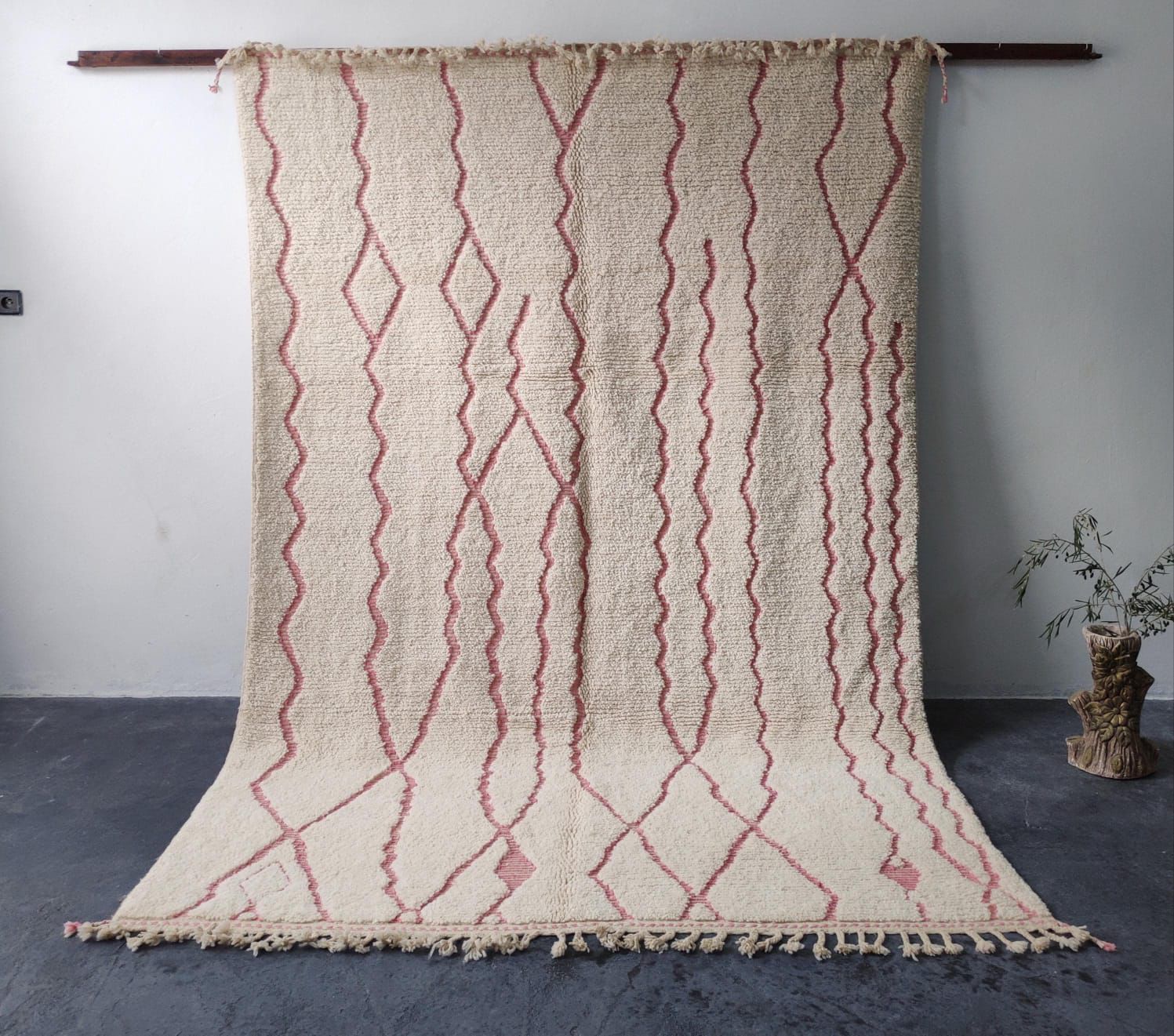 Tapis Beni Ouarain Rose Poudré Signature