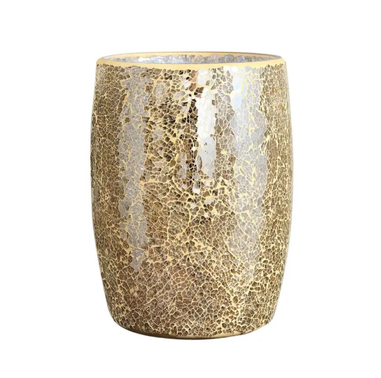 Poubelle de salle de bain en mosaïque de verre chic - Image 3