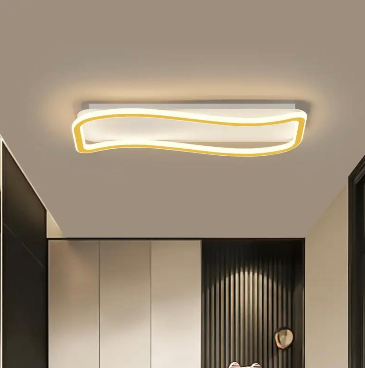 Plafonnier LED moderne avec finition métallique mat - Image 1