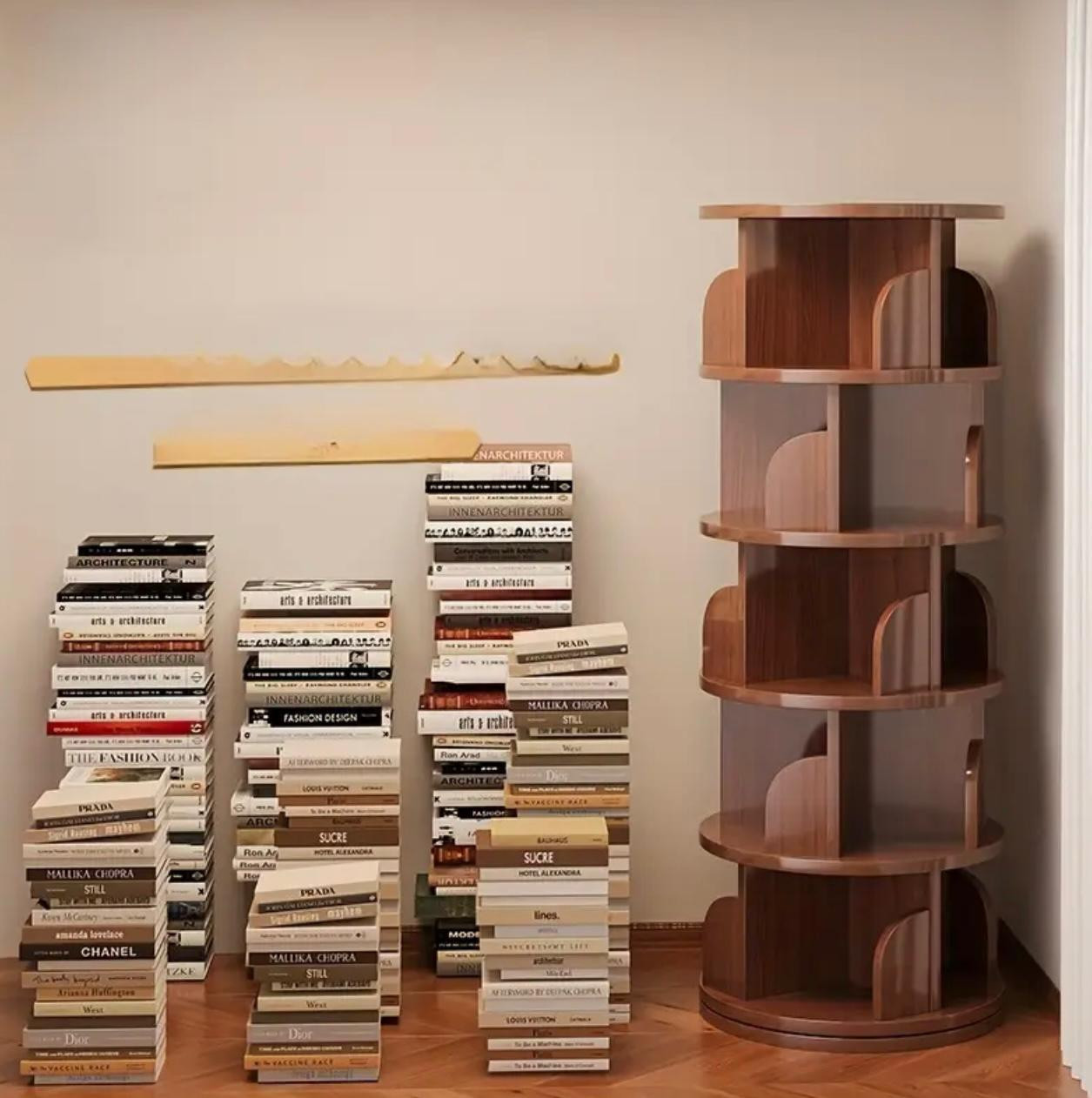 Étagère rotative pour le salon à la maison, support de rangement pour étude - Image 3