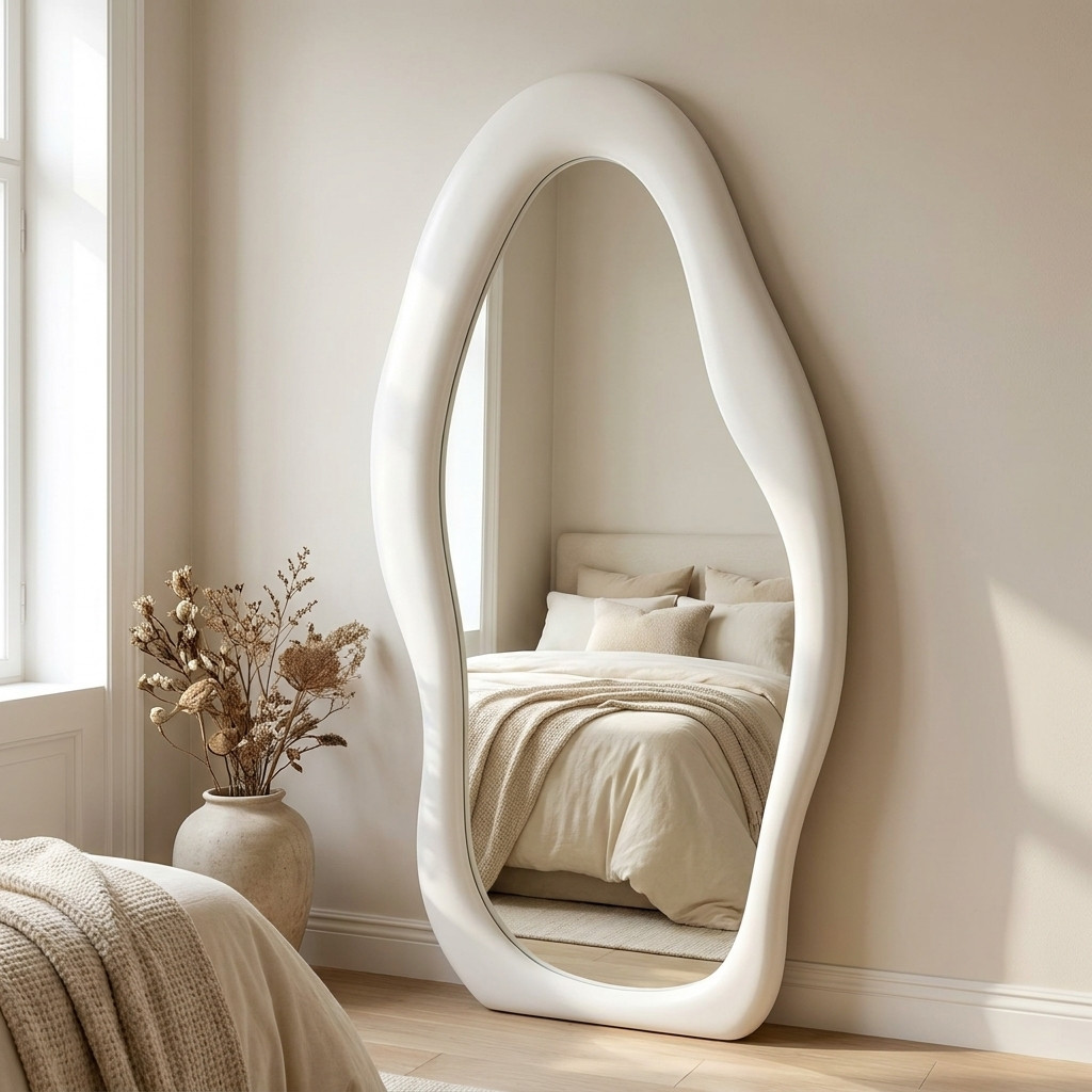 Miroir organique sur pied
