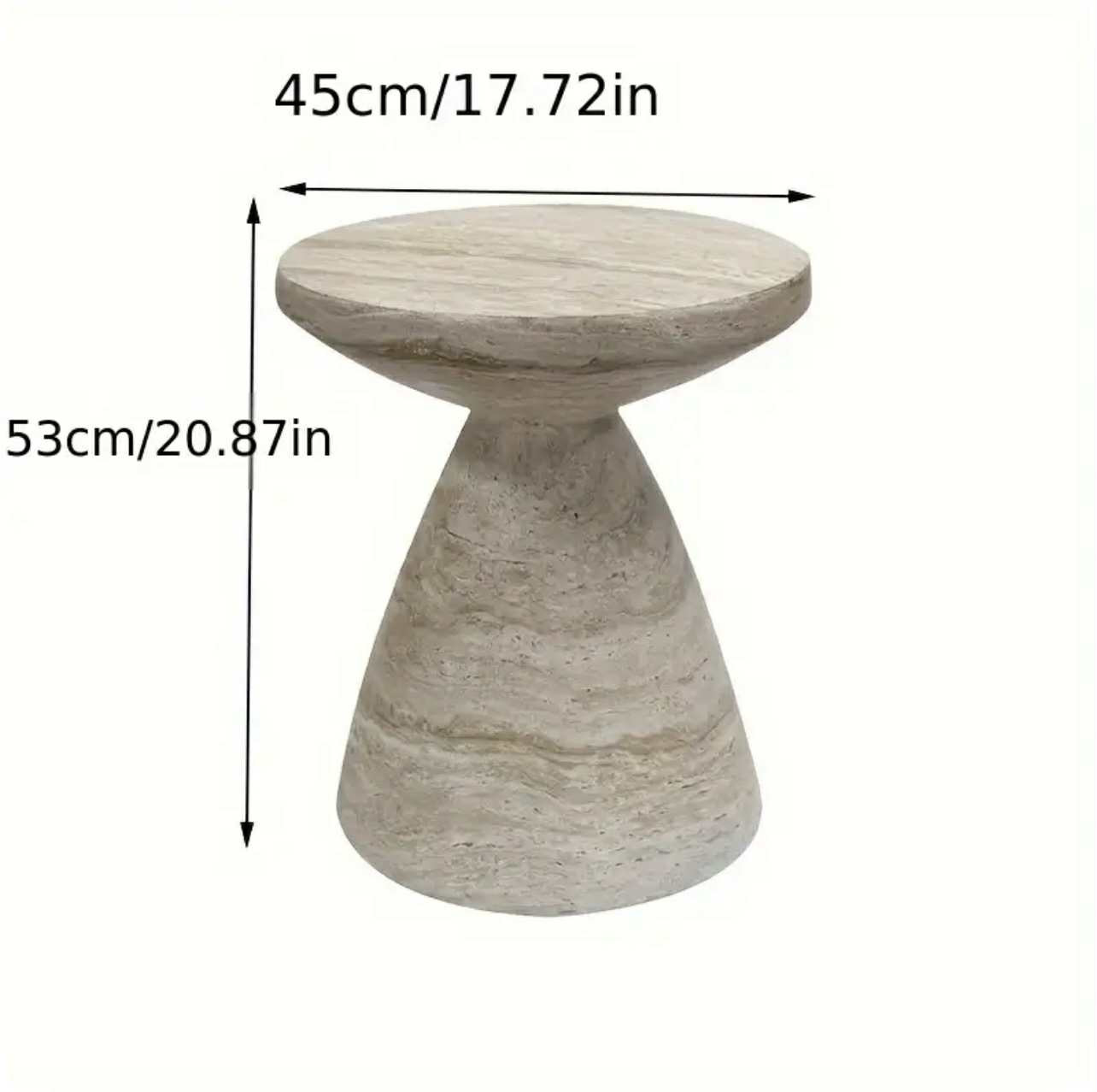 Table basse moderne minimaliste en marbre avec base sculpturale – Boi. - Tables basses - Photo detail - Livraison Maroc