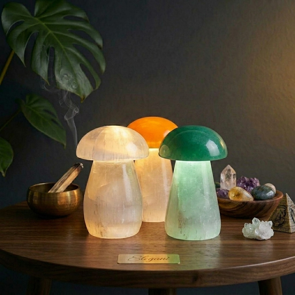 Lampe Champignon en Sélénite