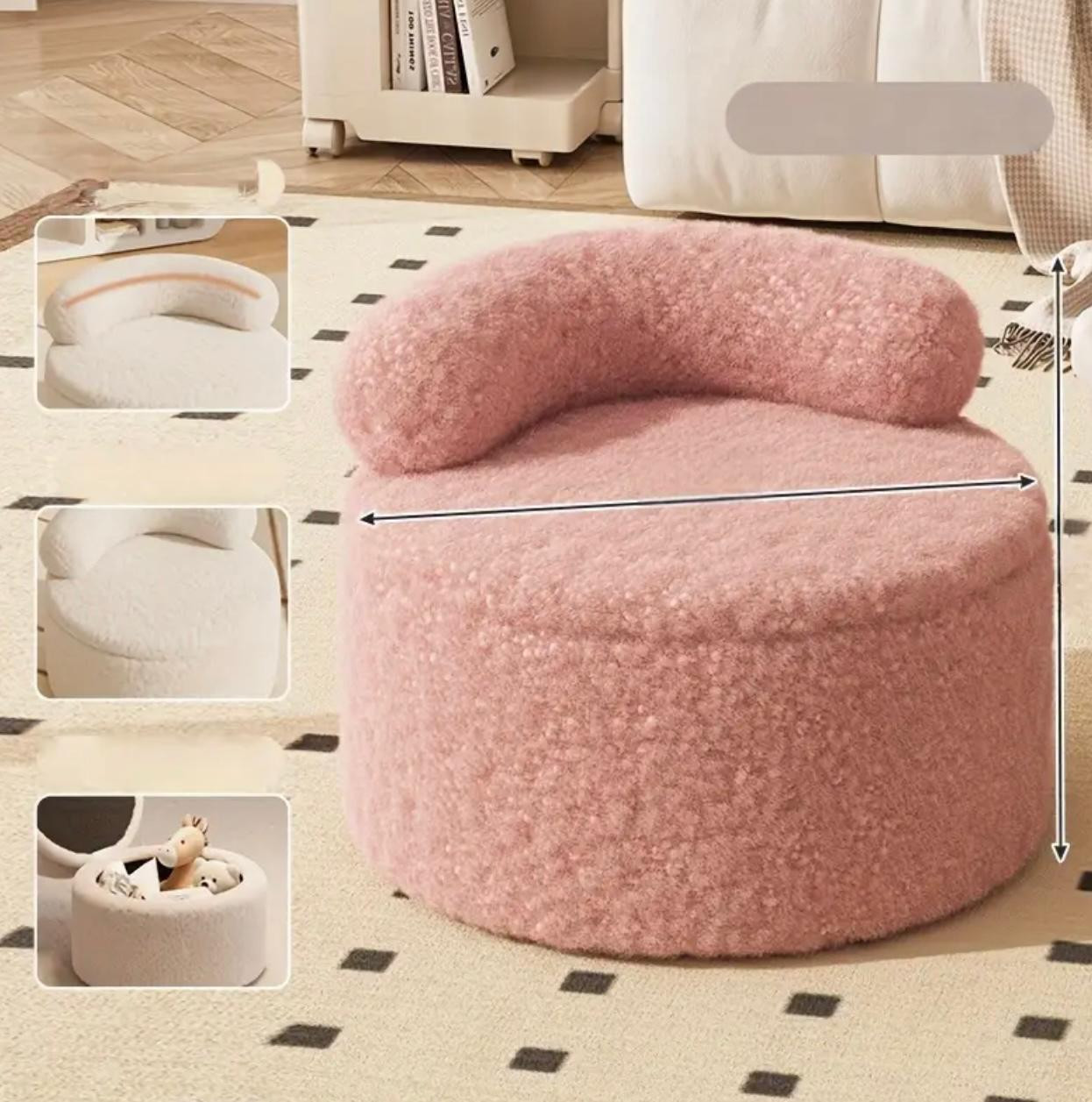 Petit tabouret pour un usage domestique, tabouret de canapé créatif universel en planche à roulettes - Image 2