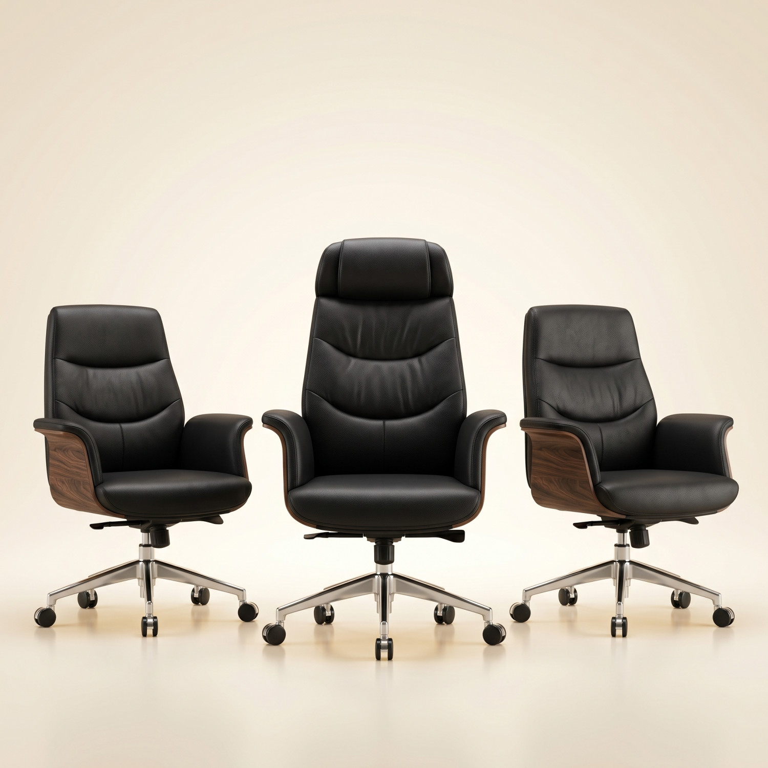 Ensemble de Fauteuils ROYAL LEATHER Z 887 – Luxe en cuir véritable et design exécutif haut de gamme