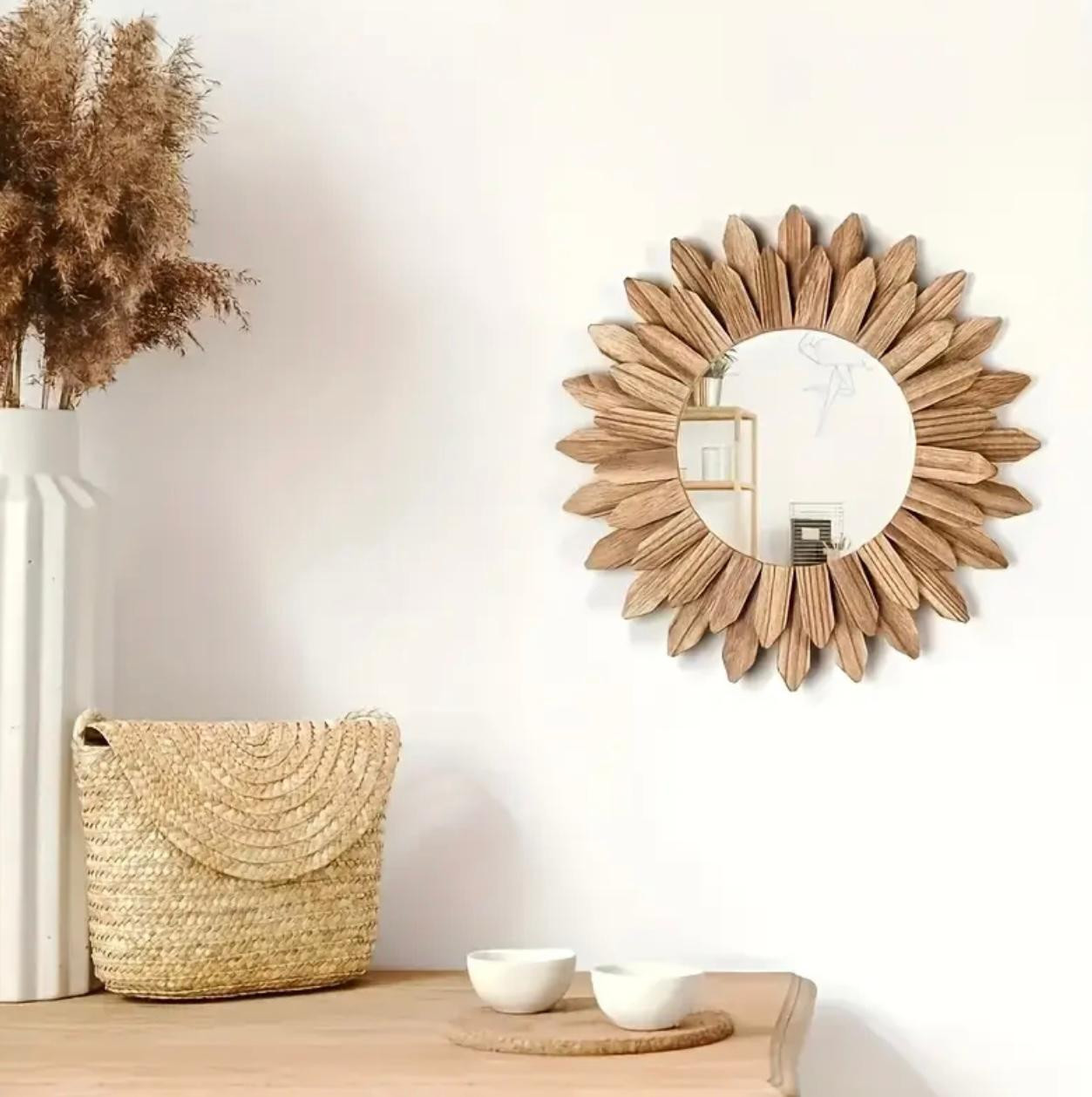 Miroir mural en tournesol chic - Image 1