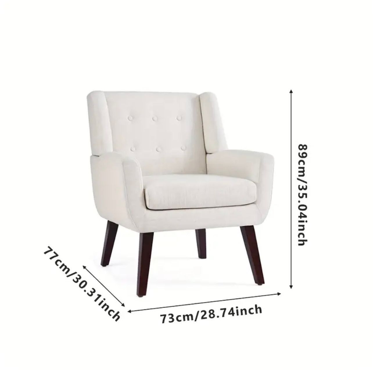 1pc Fauteuil simple minimaliste moderne, chaise de canapé confortable et pratique - Image 3