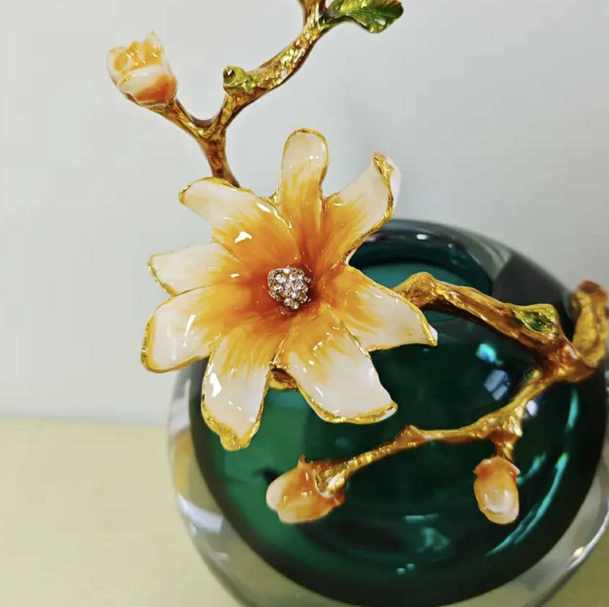 Vase décoratif en verre de style chinois élégant et stylé - Image 2