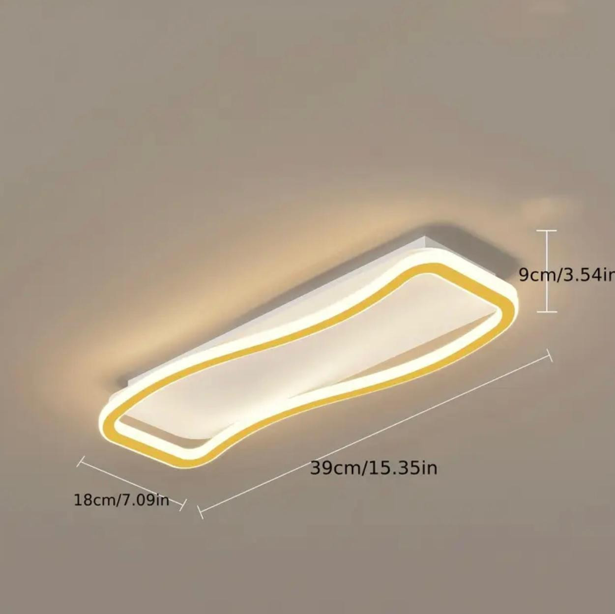 Plafonnier LED moderne avec finition métallique mat - Image 2