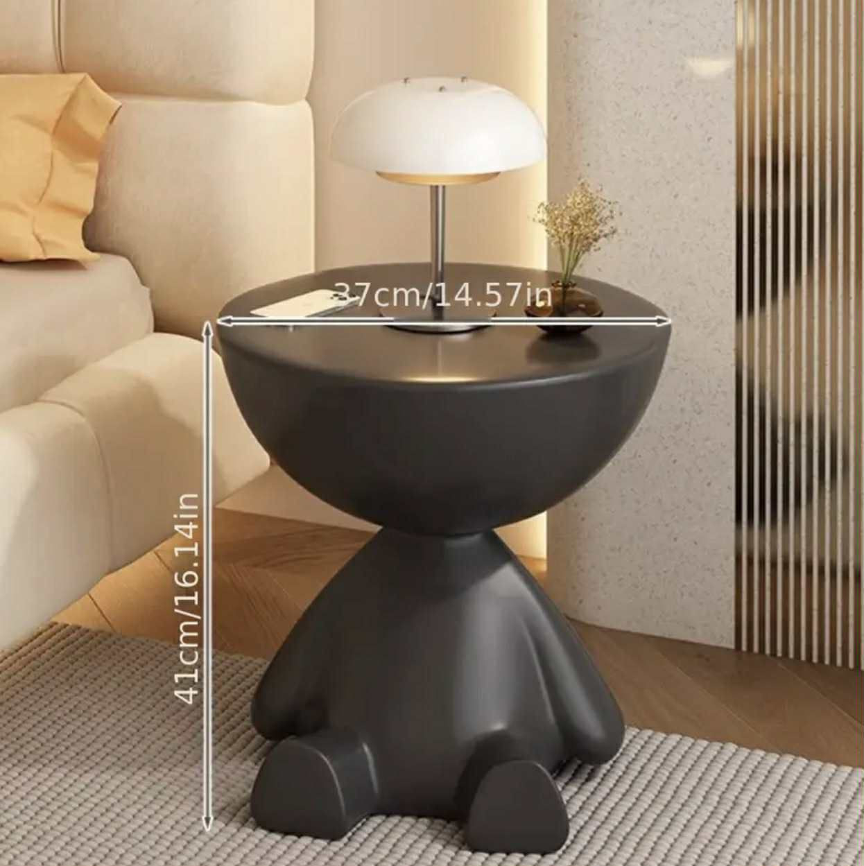 Table d'appoint créative en plastique avec rangement pour salon - Image 3