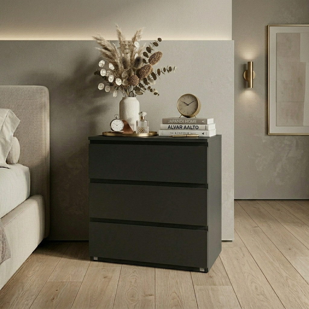 Commode Minimaliste Noire