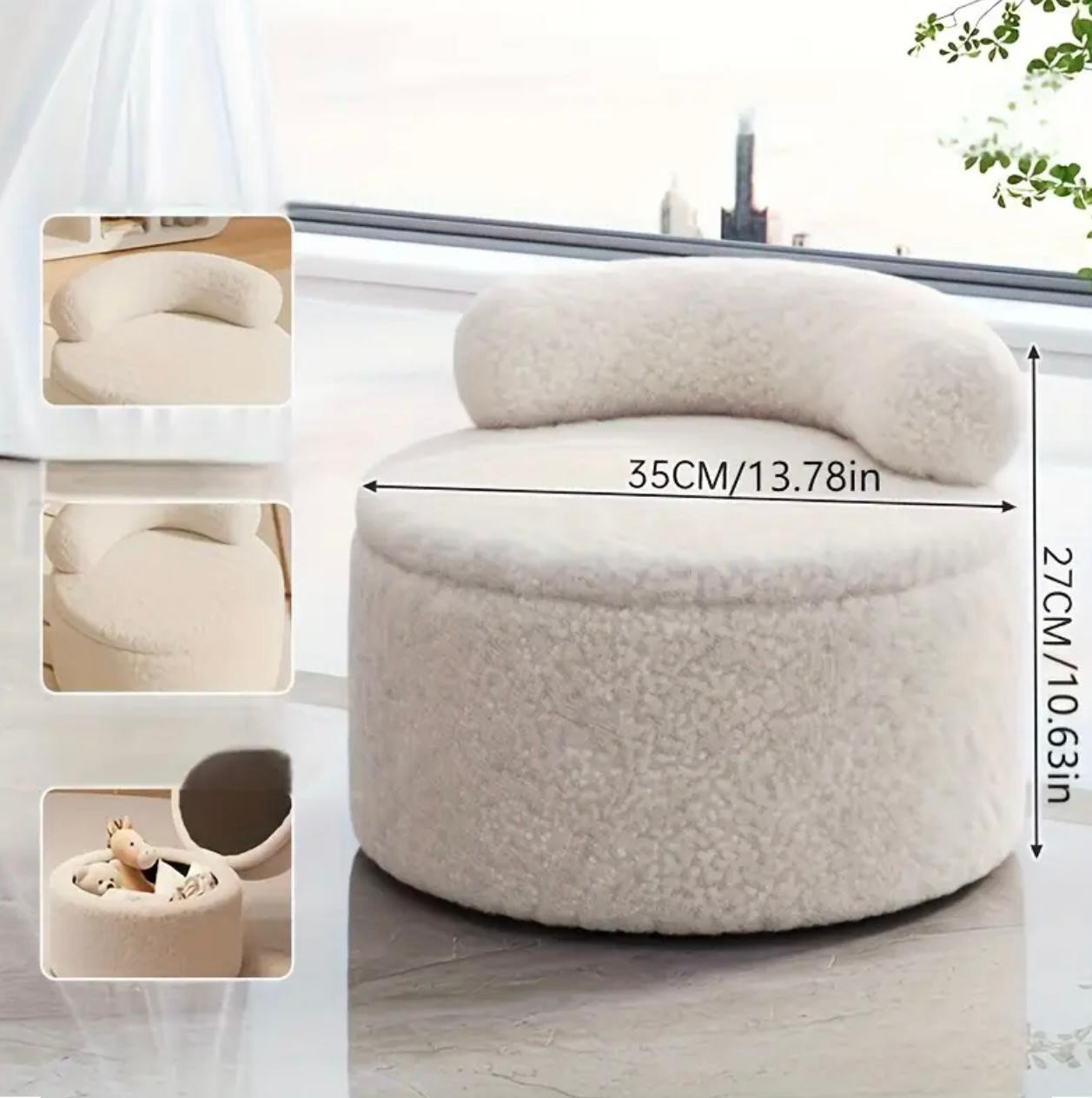 Petit tabouret pour un usage domestique, tabouret de canapé créatif universel en planche à roulettes - Image 3