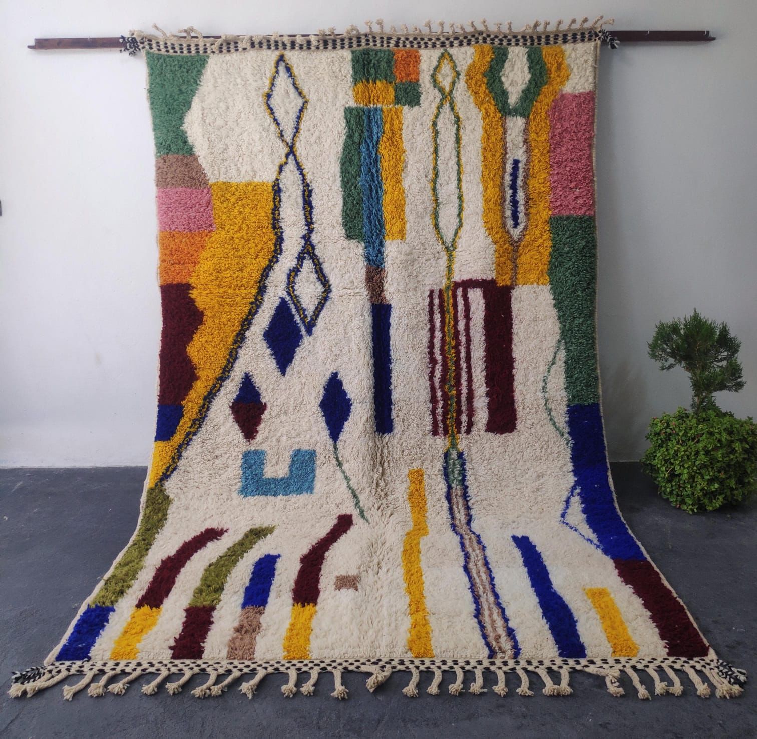 Tapis artistique berbère multicolore - Image 2