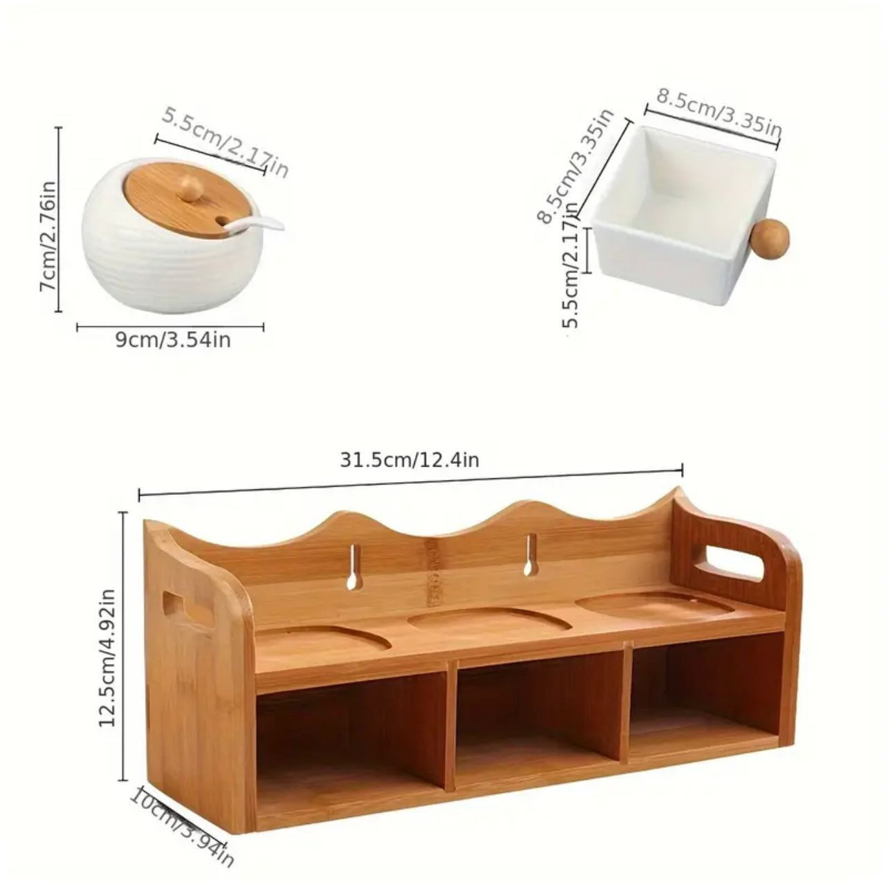 Ensemble de 6 pièces de combinaison de pots d'assaisonnement en céramique japonaise - Image 4