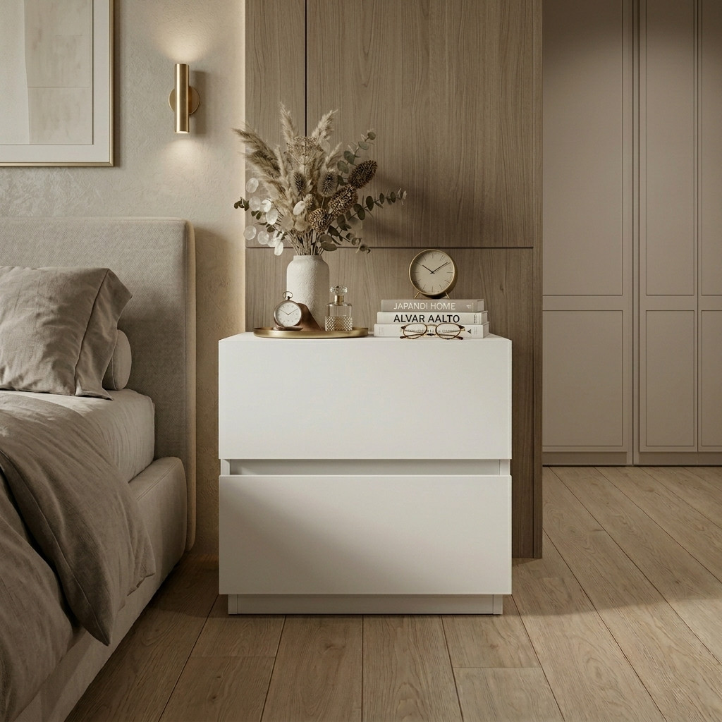 Table de Chevet Blanche Moderne