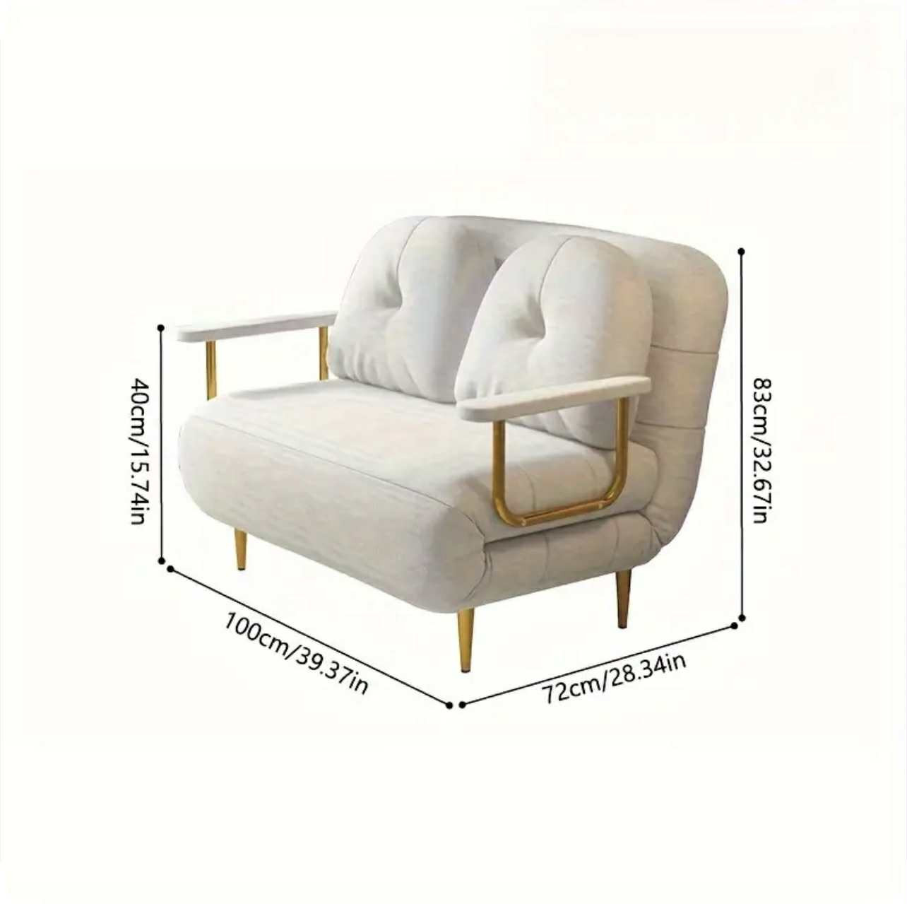 Canapé-lit pliable avec 2 couchages pour toutes les pièces