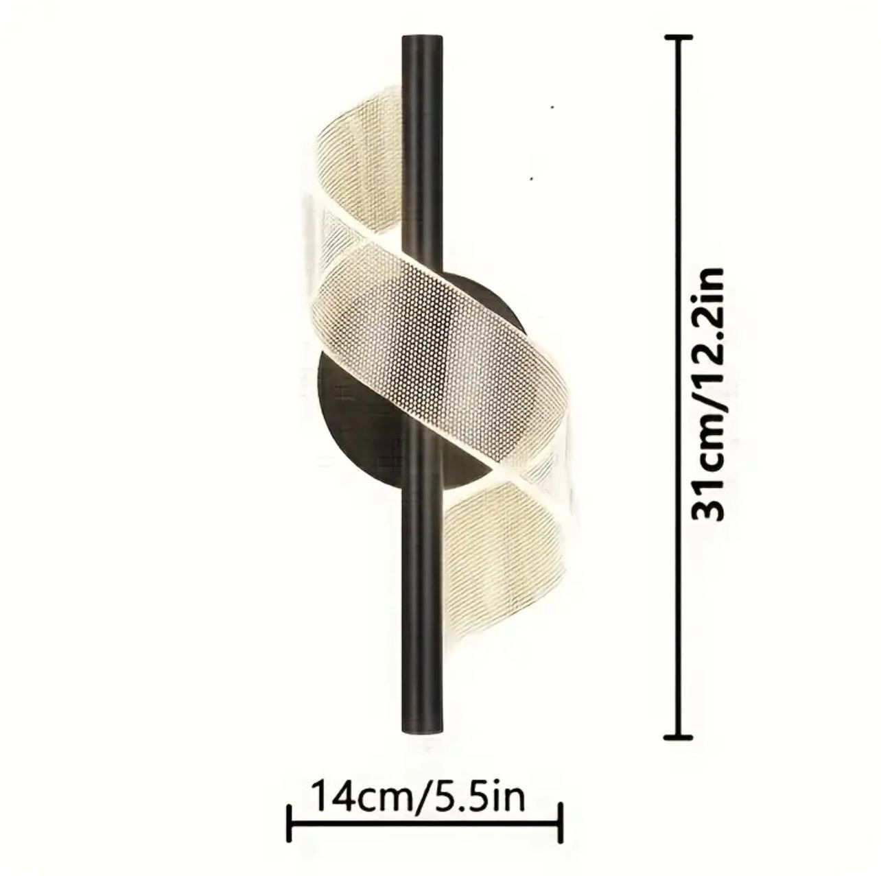 Plafonnier LED acrylique en spirale moderne, design accrocheur et lumineux - Image 4