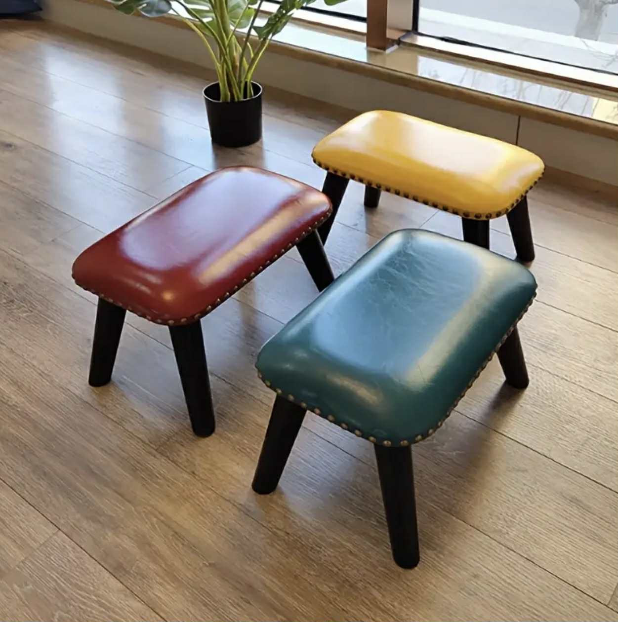 Tabouret à chaussures design de style danois, tabouret de coiffeuse, chaise minimaliste nordique, siège en velours de luxe léger - Image 3