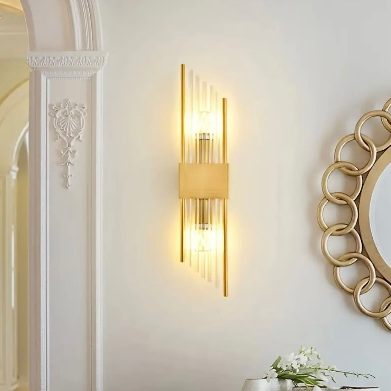 Applique murale LED moderne de luxe en cristal noir doré - Image 3