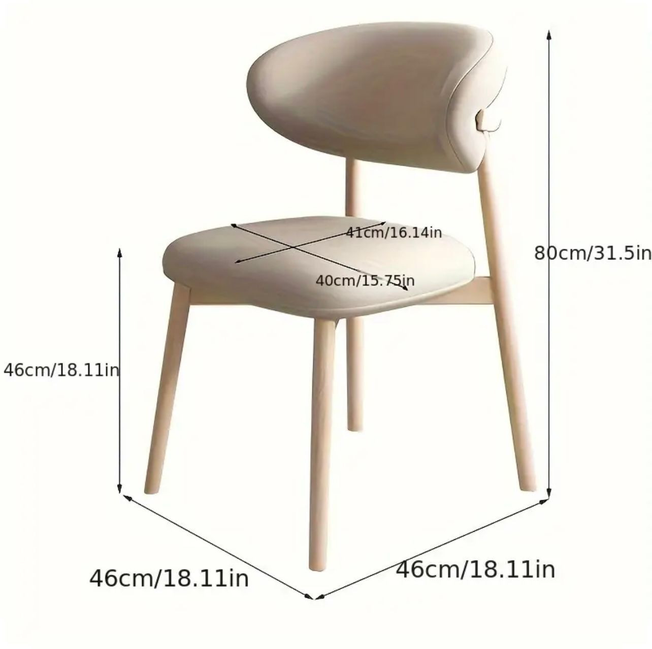 Chaise de salle à manger moderne avec dossier rembourré épais - Base en métal robuste - Image 4