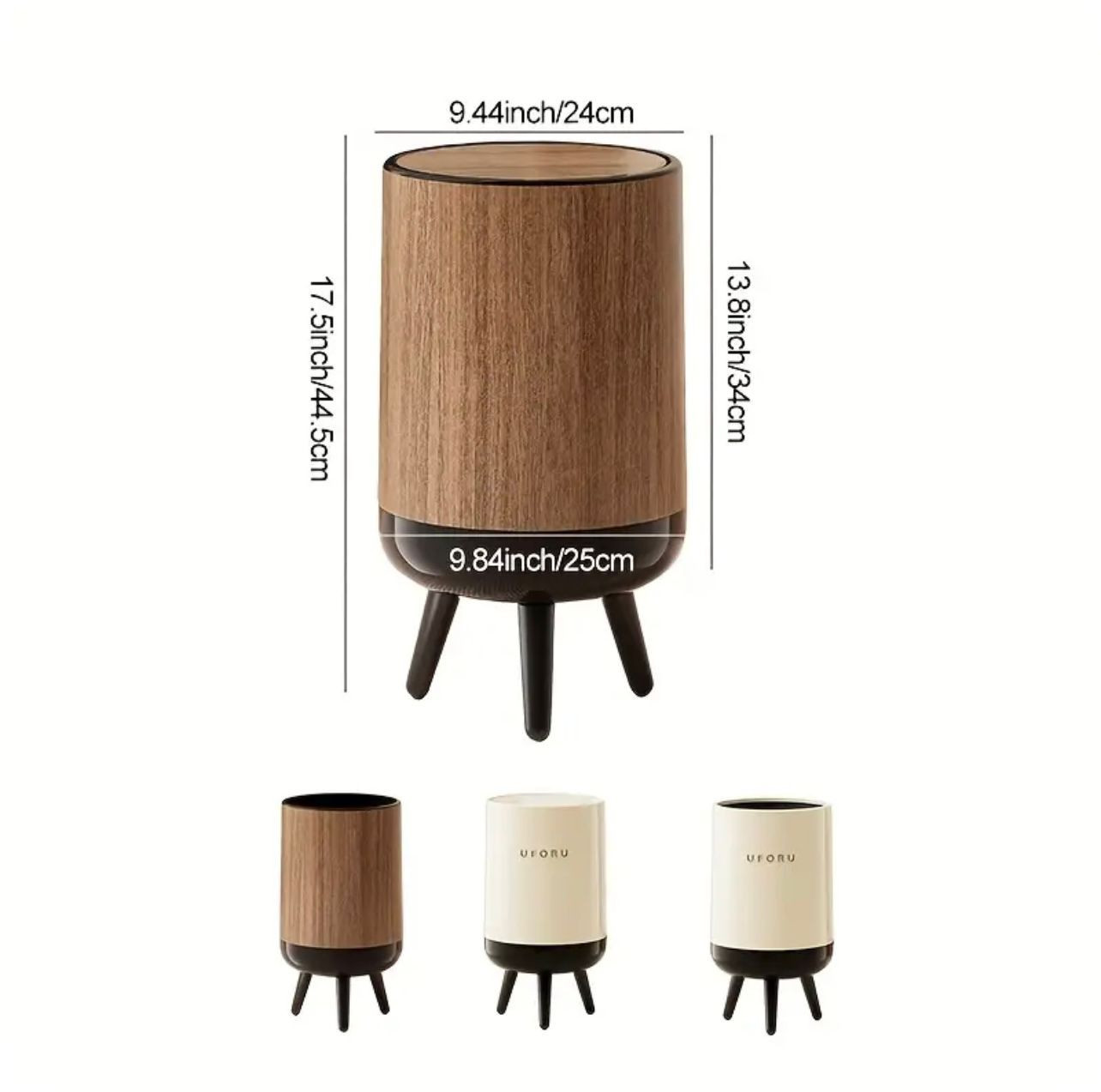 Poubelle à grain de bois de qualité supérieure - Image 2