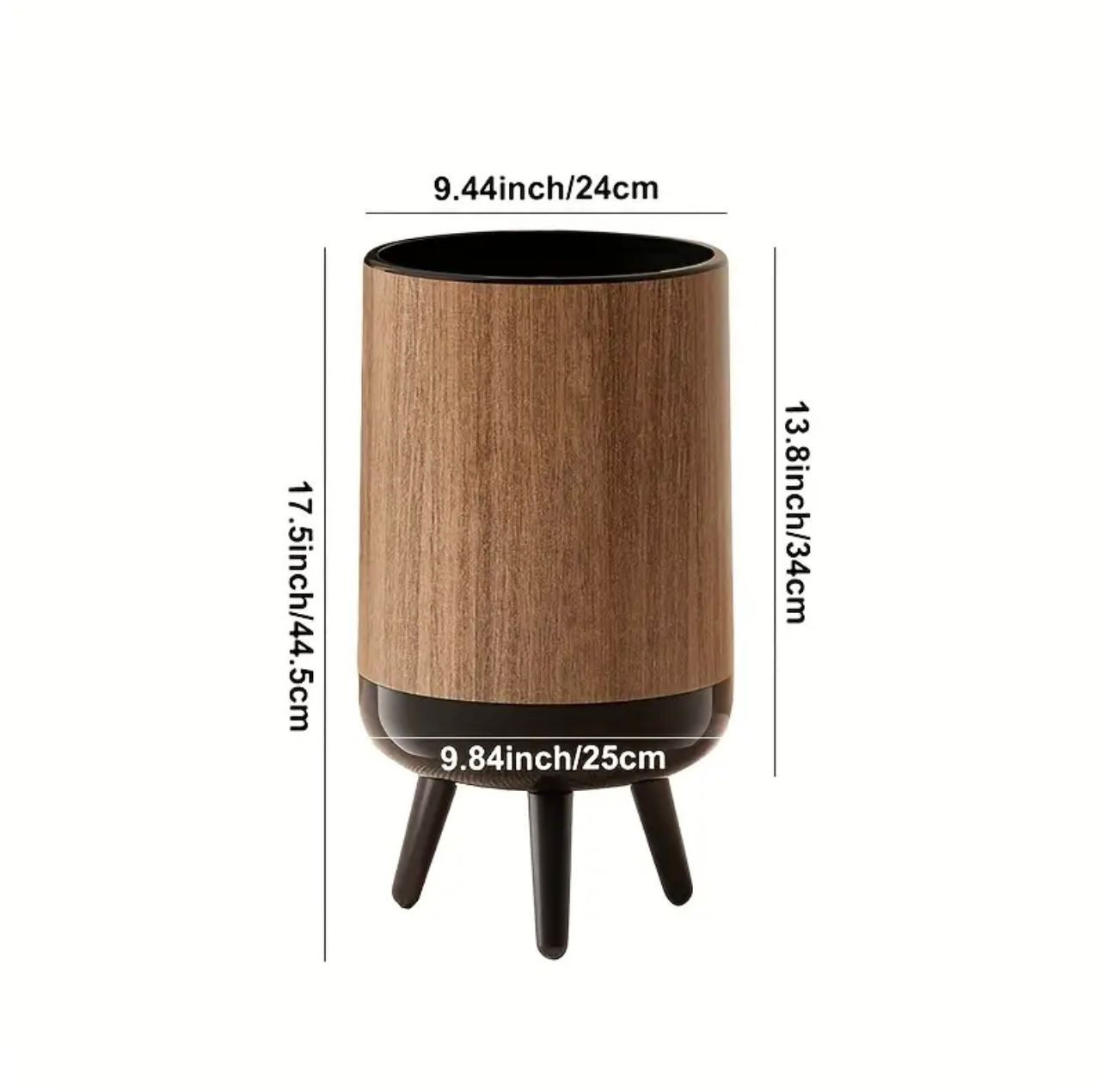 Poubelle à grain de bois de qualité supérieure - Image 3