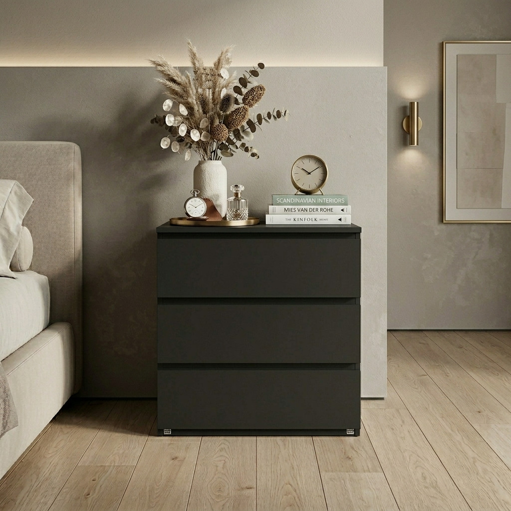 Commode Minimaliste Noire