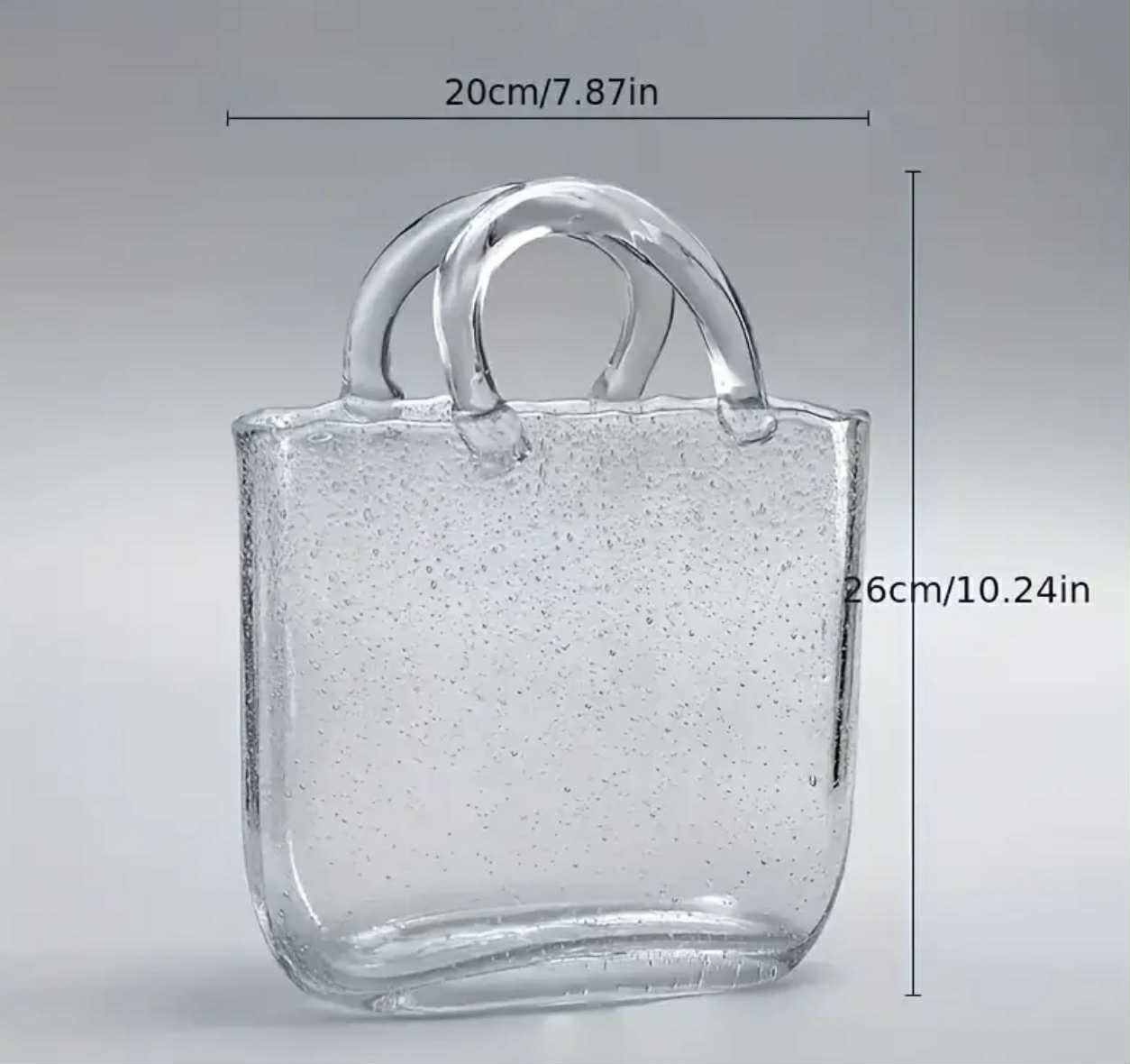 Vase en verre en forme de sac à main de style nordique - Image 2