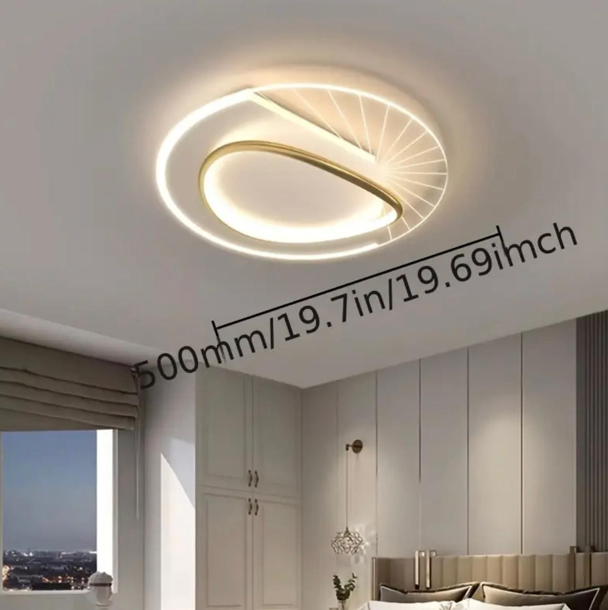 Plafonnier LED moderne d'inspiration nordique avec conception de fissure de glace - Image 3