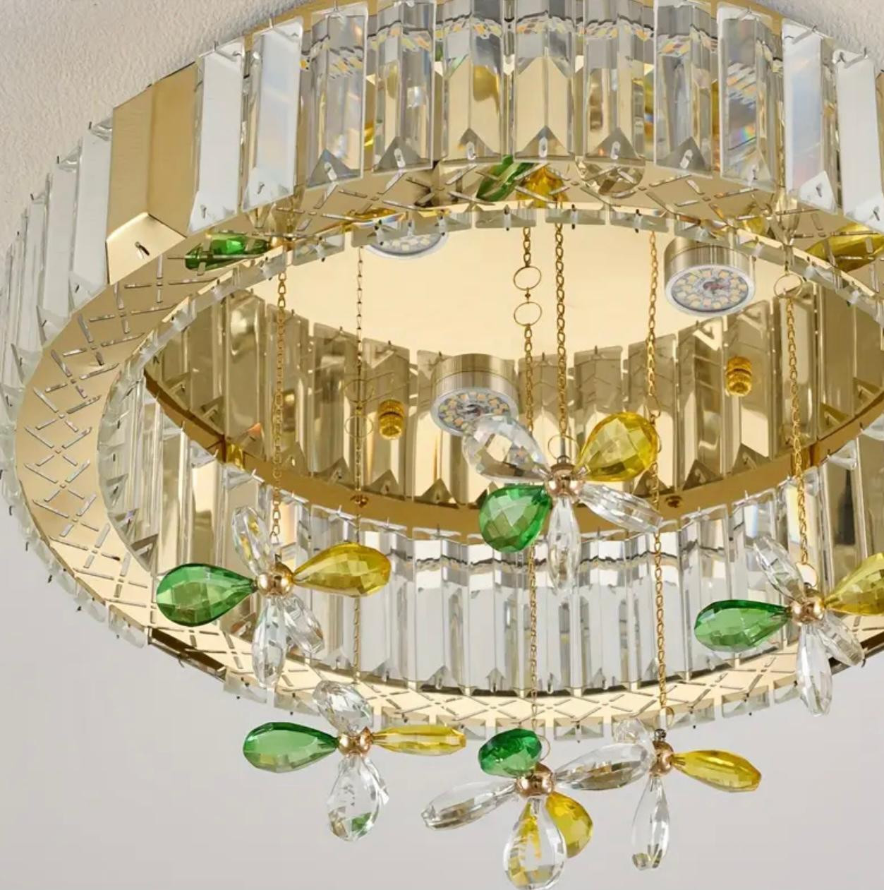Lustre à trèfle LED moderne - Lumière à changement de 3 couleurs - Image 3